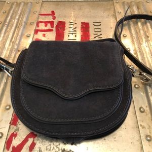 Rebecca Minkoff navy suede crossbody